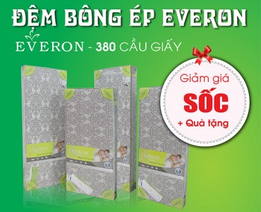 ĐỆM BÔNG ÉP EVERON KHUYẾN MÃI 